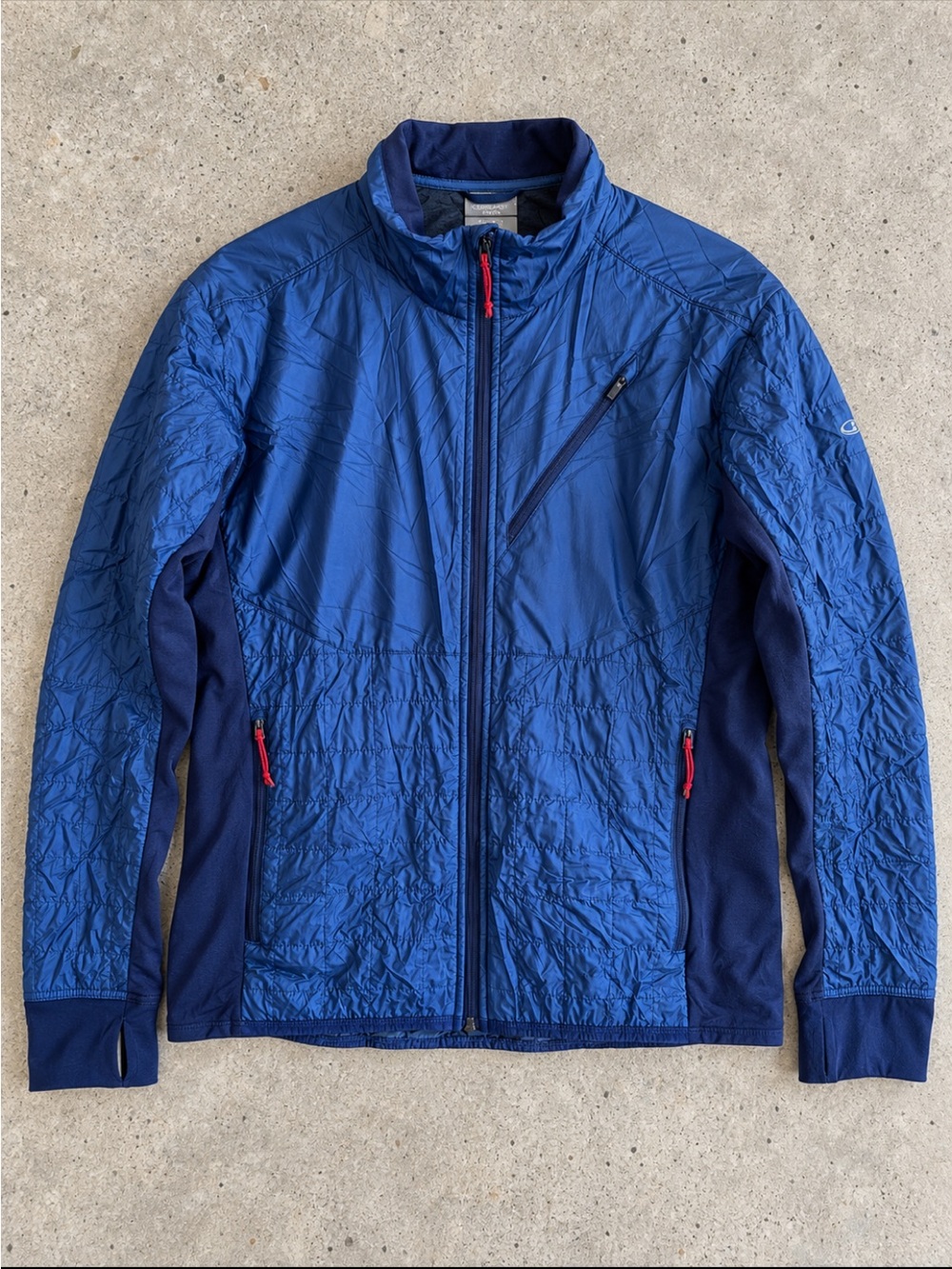 Icebreaker MerinoLOFT Men Medium Insulated Hybrid Jacket Blue Full Zip Gorpcore